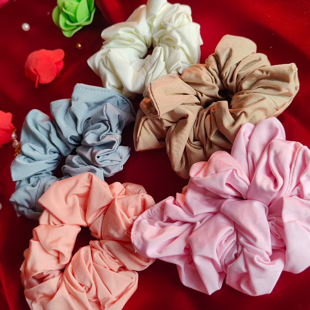 Set of 5 Soft Scrunchies