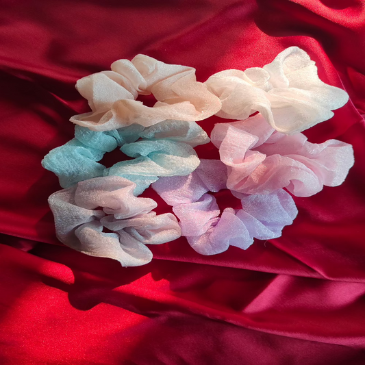 Set of 6 Organza Scrunchies