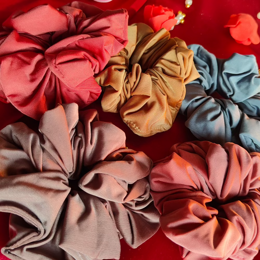 Set of 5 Soft Scrunchies